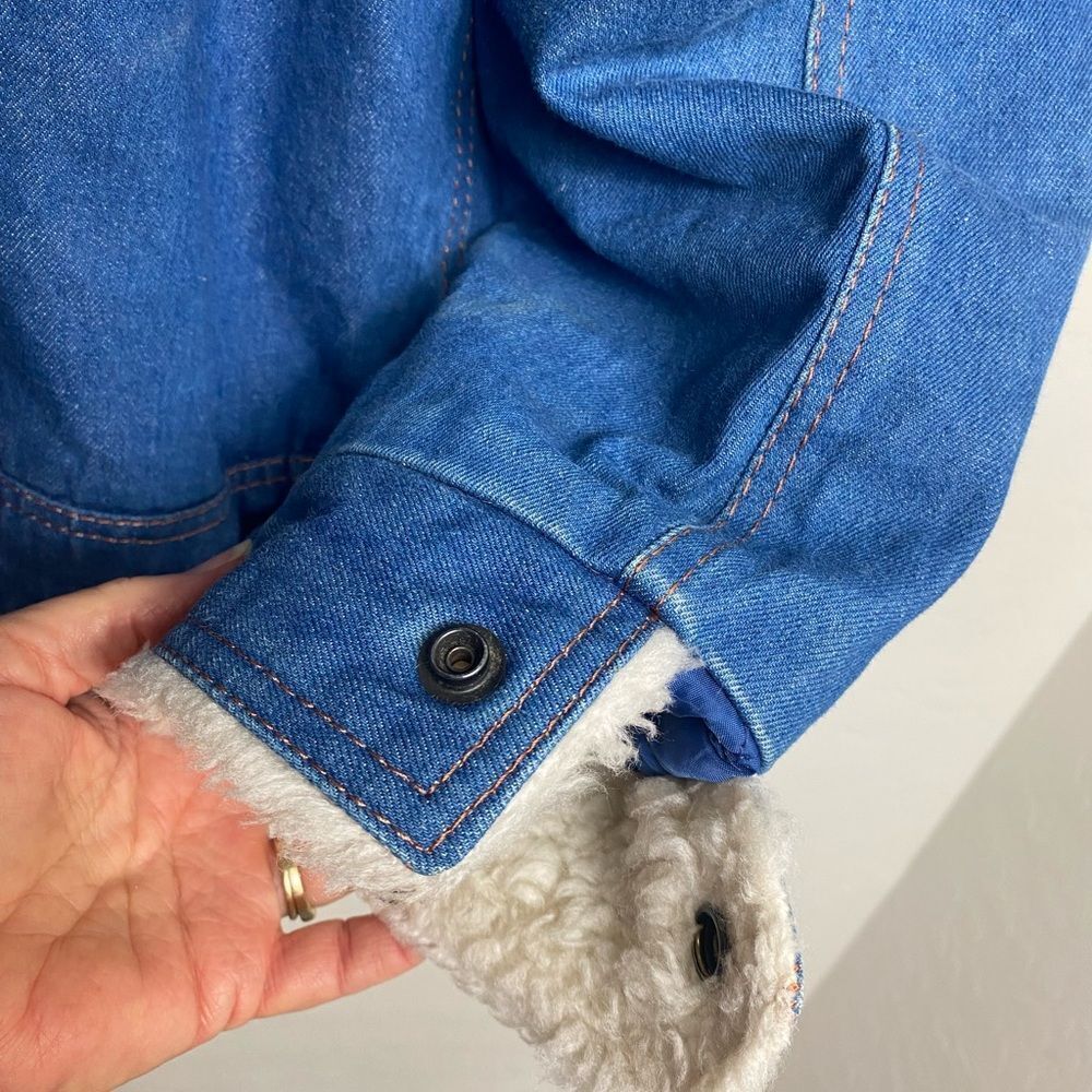 Black Bear Rancher jacket Faux Sherpa lined denim warm - Picture 6 of 11